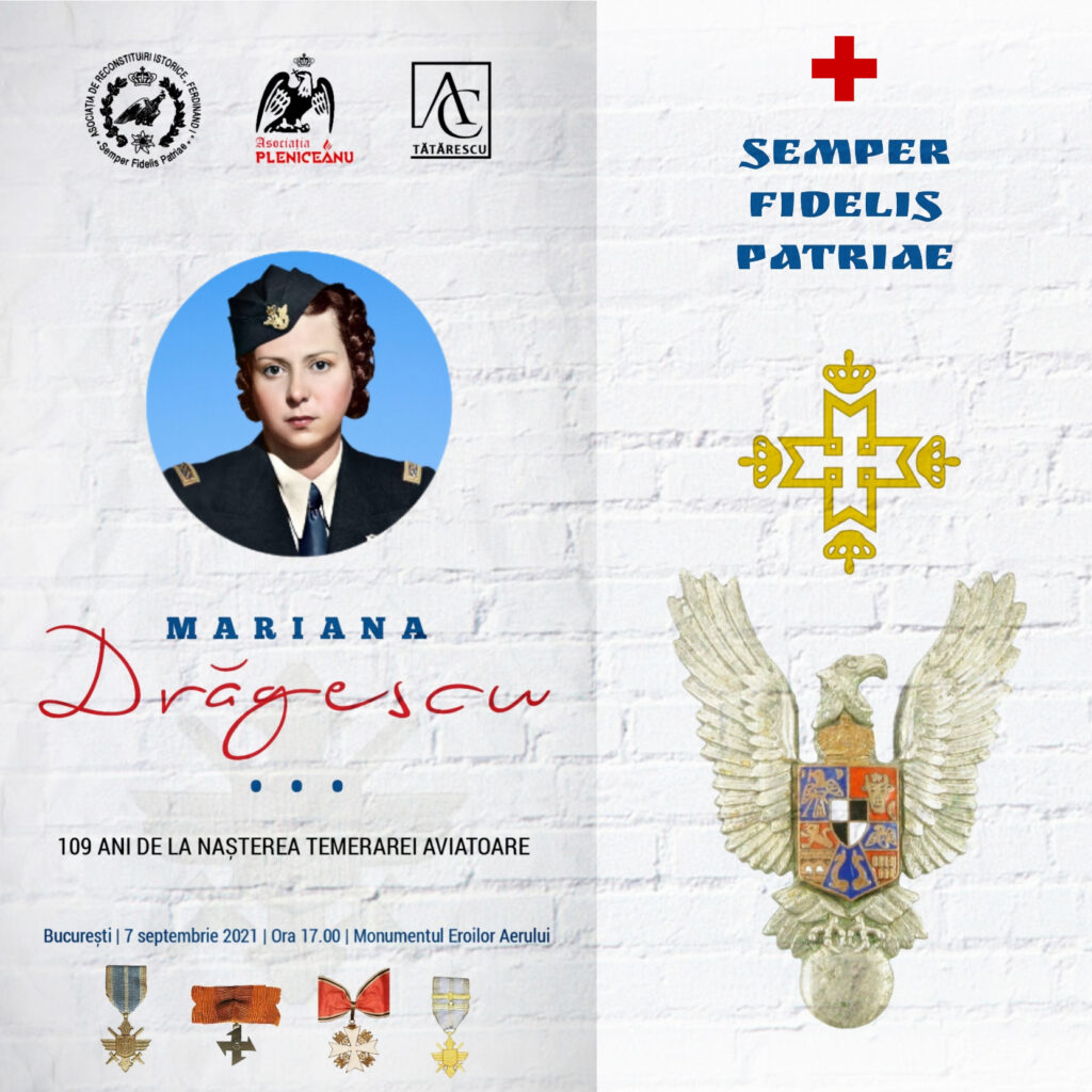 109 ani de la nașterea aviatoarei Mariana Drăgescu, temerară a Escadrilei Albe, în timpul celui de-al Doilea Război Mondial.