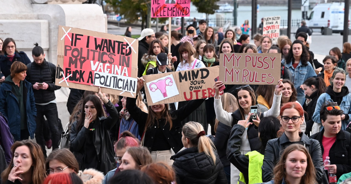 Manifestație pentru dreptul la avort la Budapesta. „Şi bătăile inimii mele? Nu-i pasă nimănui?”