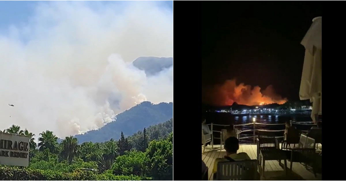 Incendii în Turcia. 10 avioane, 22 elicoptere și 200 de vehicule, trimise să lupte cu flăcările care amenință o stațiune din Antalya