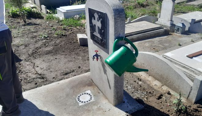 Primăria Murfatlar a montat reţele de apă noi în cimitirele din localitate