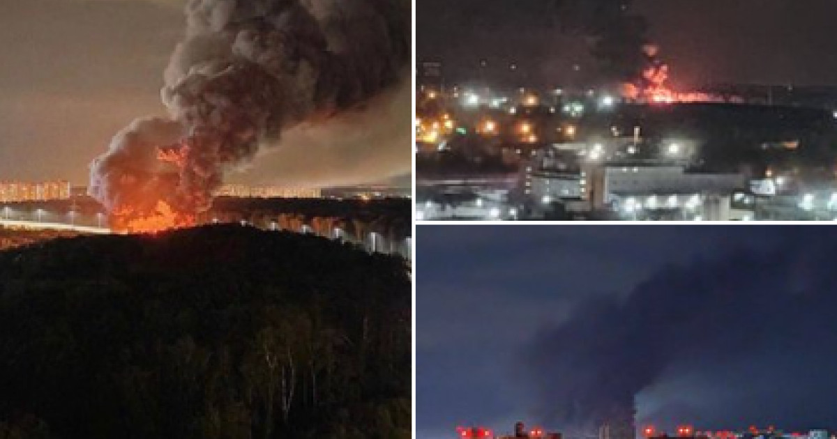Incendiu masiv în apropierea reședinței lui Putin. Un depozit de lângă Moscova a luat foc