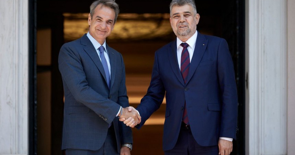 Marcel Ciolacu s-a întâlnit cu premierul grec Kyriakos Mitsotakis, la Atena: „Să ne apropiem de aderarea la Schengen”